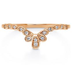 Floral Reminiscence Rose Gold-Plated Fashion Ring