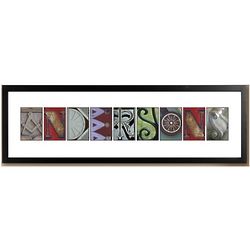 Architectural Letters in Color Photos Name Framed Art