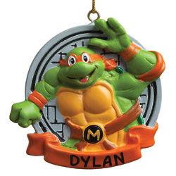 Personalized Teenage Mutant Ninja Turtle Michelangelo Ornament