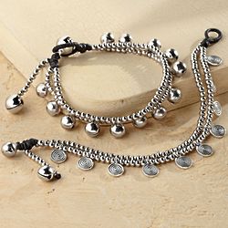 Spiral and Bell Bracelets