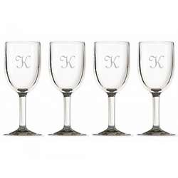 Personalized Acrylic Stem Wine Glasses