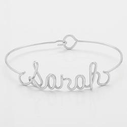 Personalized Sterling Silver Wire Name Bracelet