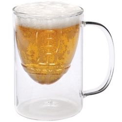 Glass Football Mug