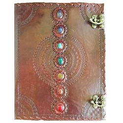Chakra Leather Journal with Latch