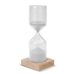 Personalized Sand Timer in White