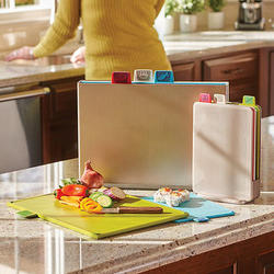 Large Color-Coded Index-Style Cutting Board Set