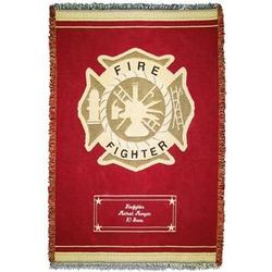 Firefighter Cotton Throw Blanket