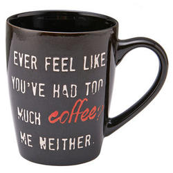 Too Much Coffee Mug in Black