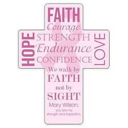 Personalized Inspirational Breast Cancer Wall Cross