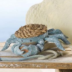 Wood and Rope Crab Figurine