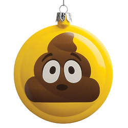 Personalized Emoticon Poop Ornament