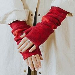 Shibori Long Fingerless Gloves