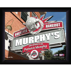 College Football Personalized Framed Pub Sign