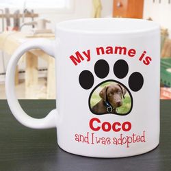 Personalized Adopted Pet Photo Mug