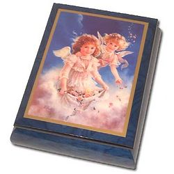 Two Angels Musical Jewelry Box