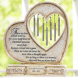 Personalized They'll Live On In Our Hearts Memorial Chime