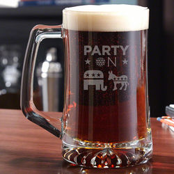 Party On! Personalized Political Beer Mug
