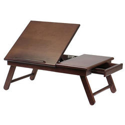 Walnut Lap Desk and Bed Tray with Drawer