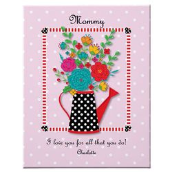 Personalized Whimsical Garden Canvas Print