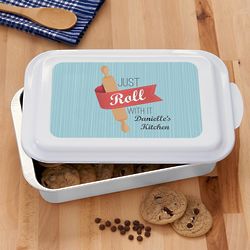 Personalized Just Roll With It Baking Pan
