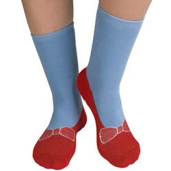 Red Bow Slipper Socks