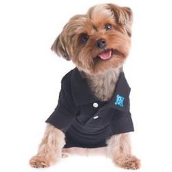 Buttons Up Black Dog Polo Shirt