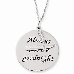 Always Kiss Me Goodnight Sterling Silver Necklace