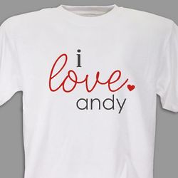 Personalized I Love You T-Shirt