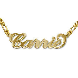 Personalized Extra Thick 18k Gold-Plated Carrie Name Necklace
