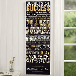 Personalized Secrets of Success Art Print for Office