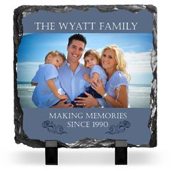Custom Photo Making Memories Slate Plaque