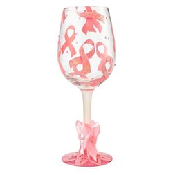 Pink Ribbon Wine Glass