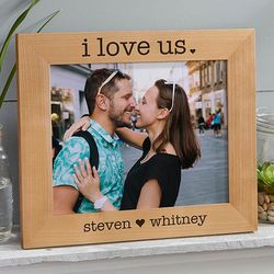 I Love Us 8x10 Engraved Wood Picture Frame