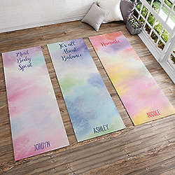 Personalized Watercolor Yoga Mat