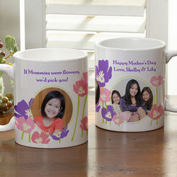 Just For Her Personalized Three Photo Floral Mug