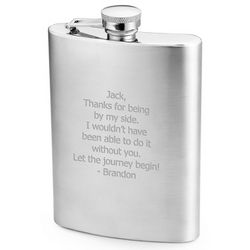 Brushed Stainless Steel Flask