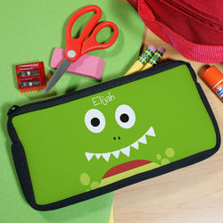 Personalized Dinosaur Zippered Pencil Case