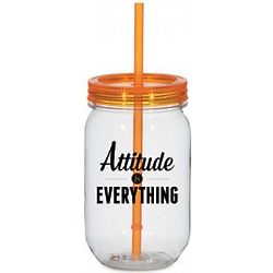 Attitude is Everything Mason Jar