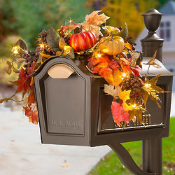 Acadia Autumn Leaves Mailbox Swag Fall Decor