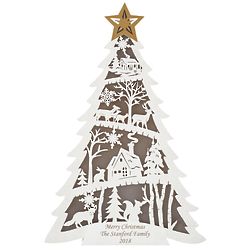 Personalized Illuminated Scenic Christmas Tree