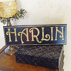 Family Names Engraved Wooden Sign