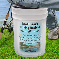 Fishing Troubles Personalized Bucket Cooler