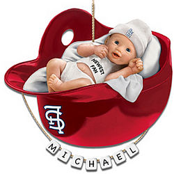 Personalized St. Louis Cardinals Baby's First Christmas Ornament