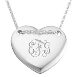 Sterling Silver Polished Heart Necklace