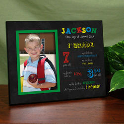 Personalized His First Day of School Frame
