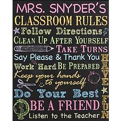 Personalized Classroom Rules Canvas Wall Art