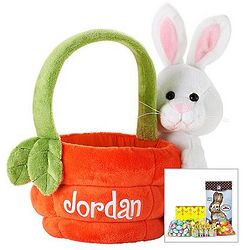 Personalized Sweet Bunny Carrot Basket