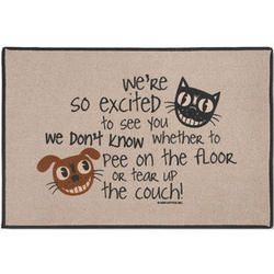 We're So Excited Dog and Cat Doormat