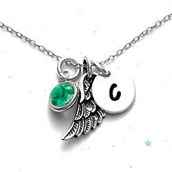 Personalized Spread Your Wings Graduation Necklace