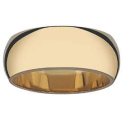 14K Gold-Plated Wide Dome Polished Band